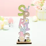 Easter Color Gnome Bunny Welcome Home Slogan Wooden Craft Ornaments