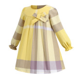 Toddler Girls Long Sleeve Plaid Dress