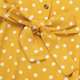 Toddler Girls Polka Dots Bow Tie A-line Dress