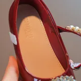 Toddler Girl Pearl Crystal Diamonds Rhinestone Flat Dress Shoes