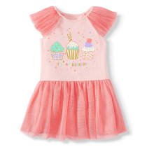 Toddler Girls Cake Cup Sleeveless Casual Mesh Dress