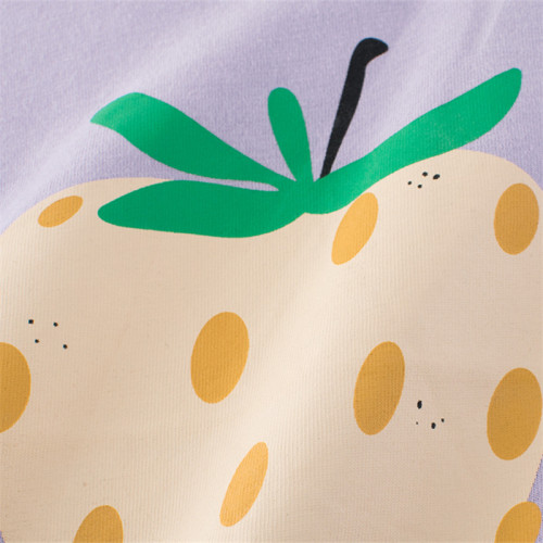 Girls Strawberry  Fruit Pattern Shirts Cartoon Tops