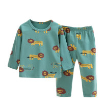 Kids Print Lions Pajamas Sleepwear Set Long-sleeve Cotton Pjs