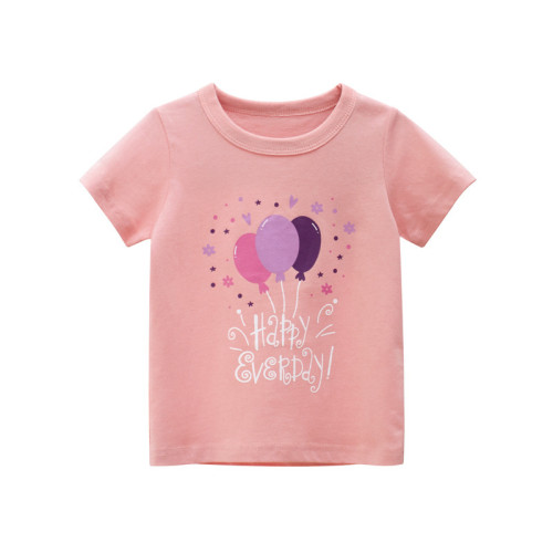Girls Cute Balloon Pattern T-shirts Cartoon T-shirt Tops