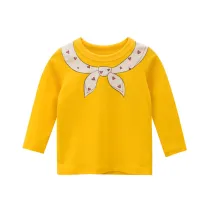 Girls Cute Pure Color Pattern Cartoon Blouse