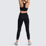 Women Seamless Sport U Shaped Neck Bra High Waist Close Fitting Yoga Leggings Sets