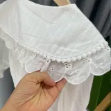 Girls Cute Lace Collar Pattern Blouse Cartoon T-shirt Tops