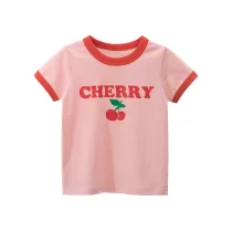 Girls Cute Cherry Fruit Pattern Cartoon Tops