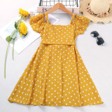 Toddler Girls Polka Dots Bow Tie A-line Dress