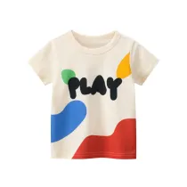 Girls Cute Color Block Shirts Cartoon Tops