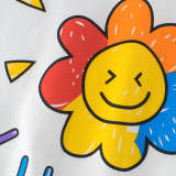 Girls Cute Smiley Sun Flower Pattern T-shirts Cartoon T-shirt Tops