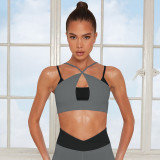 Women Double Layer Seamless Outfits Workout Yoga Clothing