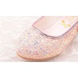 Kid Girls Sequins Glitter Diamonds Butterfly Heels Pumps Dress Shoes
