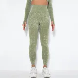 Women Cloud Printing Peach Lift Seamless Workout High Waisted Scrunch Butt Yoga Leggings