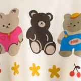 Girls Cute Three Little Bears Pattern Cartoon Tops