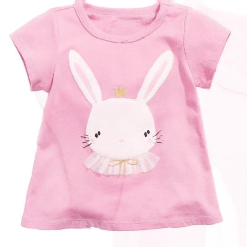 Girls Cute Crown Rabbit Shirts Cartoon Tops