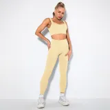Women 2 Piece Seamless Sport Bra High Waist Yoga Leggings Sets
