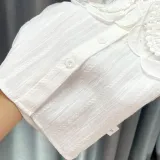 Girls Cute Lace Collar Pattern Blouse Cartoon T-shirt Tops