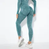 Women Cloud Printing Peach Lift Seamless Workout High Waisted Scrunch Butt Yoga Leggings