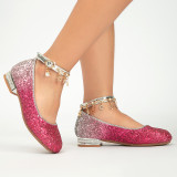 Kid Girls Sequin Glitter Diamond Heels Pumps Dress Shoes