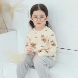 Girls Cute Long Sleeve Bear Pattern Blouse Cartoon Sweatshirt Tops
