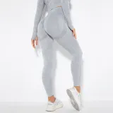Women Cloud Printing Peach Lift Seamless Workout High Waisted Scrunch Butt Yoga Leggings