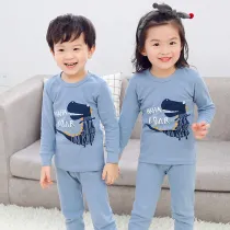 Kids Boy Print Dinosaur Pajamas Sleepwear Set Long-sleeve Cotton Pjs