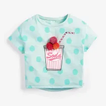 Girls Cute Soda Pattern Shirts Cartoon Tops
