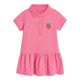 Toddler Girls A-line Dots T-shirt Casual Mesh Dress