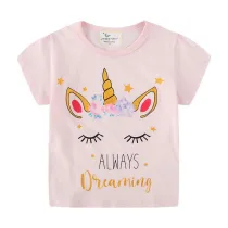 Girls Unicorn Pattern Cute Shirts Cartoon Tops