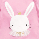 Girls Cute Crown Rabbit Shirts Cartoon Tops