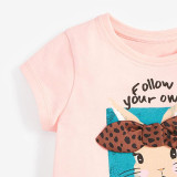 Girls Cute Bow Tie Rabbit Shirts Cartoon Tops