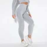 Women Cloud Printing Peach Lift Seamless Workout High Waisted Scrunch Butt Yoga Leggings