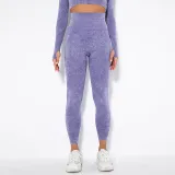 Women Cloud Printing Peach Lift Seamless Workout High Waisted Scrunch Butt Yoga Leggings