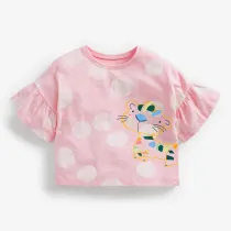 Girls Cute Lion Pattern Shirts Cartoon Tops