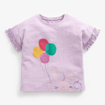 Girls Cute Balloon Pattern Rabbit Shirts Cartoon Tops