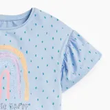 Girls Cute Rainbow Dots Shirts Cartoon Tops