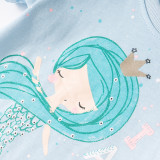 Girls Cute Mermaid Pattern Shirts Cartoon Tops
