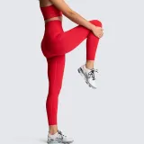 Women Seamless Sport U Shaped Neck Bra High Waist Close Fitting Yoga Leggings Sets
