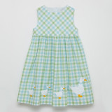 Toddler Girls Sleeveless Green Plaid A-line Dress
