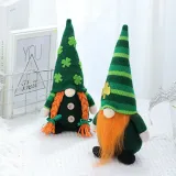 St Patrick's Day Decorations Long Braid Gnome Green Irish Gnome Elf Scandinavian