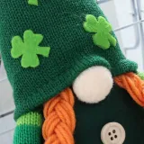 St Patrick's Day Decorations Long Braid Gnome Green Irish Gnome Elf Scandinavian