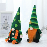 St Patrick's Day Decorations Long Braid Gnome Green Irish Gnome Elf Scandinavian
