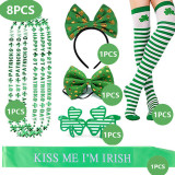 St. Patrick's Day Slogan 8PCS Accessories Set Party Favors Parade Costume