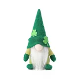 2PCS St Patrick's Day Decorations Gnome Green Irish Gnome Elf Scandinavian Tomte Leprechaun Handmade Swedish Nisse