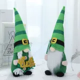 Happy St Patrick's Day Sloagn Decorations Gnome Green Irish Gnome Elf Scandinavian