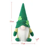 2PCS St Patrick's Day Decorations Gnome Green Irish Gnome Elf Scandinavian Tomte Leprechaun Handmade Swedish Nisse
