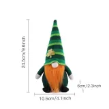 St Patrick's Day Decorations Long Braid Gnome Green Irish Gnome Elf Scandinavian
