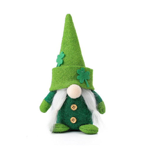 2PCS St Patrick's Day Decorations Gnome Green Irish Gnome Elf Scandinavian Tomte Leprechaun Handmade Swedish Nisse