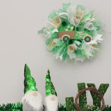 St.Patrick's Day Wreath Leprechaun Wreath Clover for Front Door Decorations